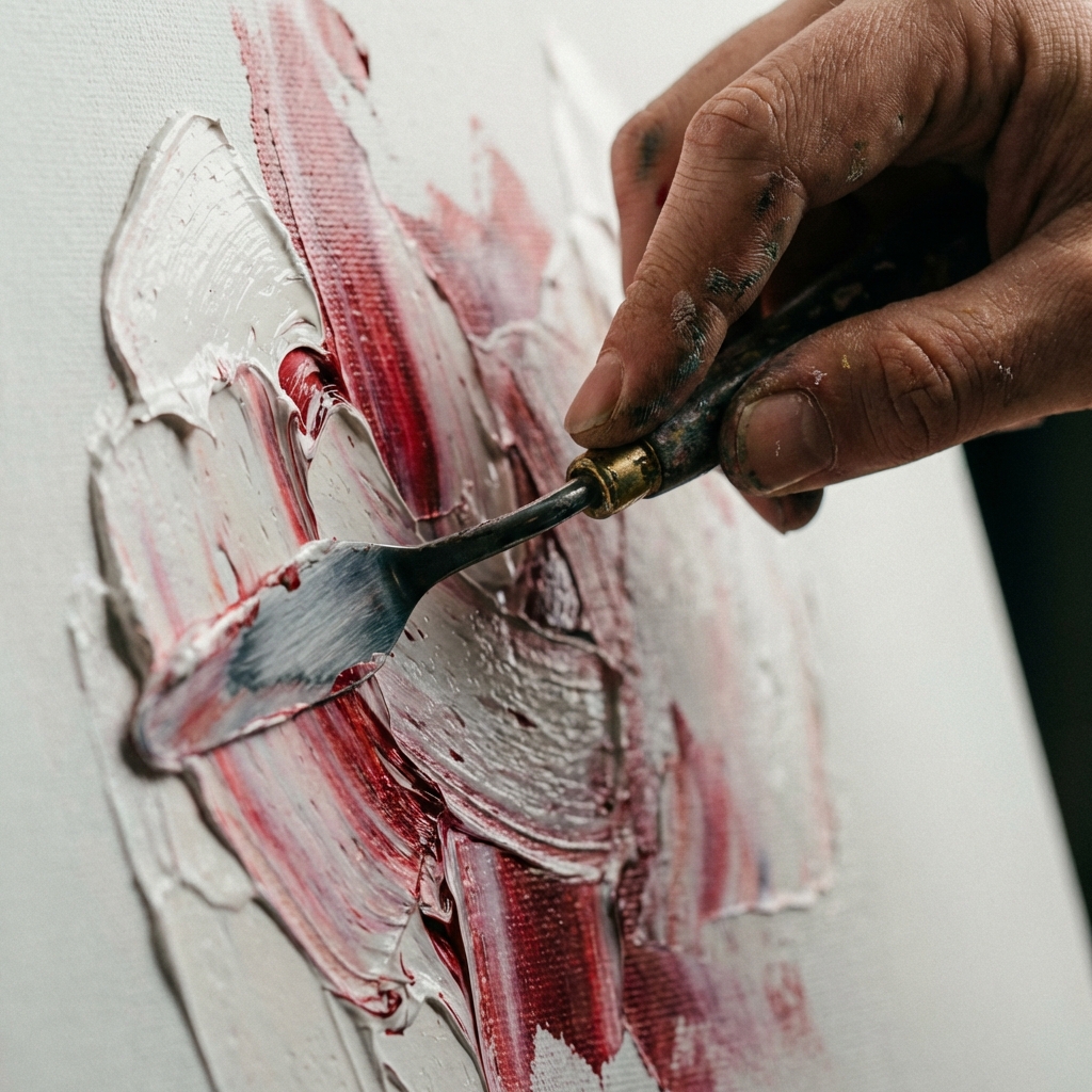 Macro painting detail